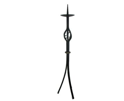 Gothic Large Candle Holder Candle stick Church Wrought Iron Two toned Black and Gold