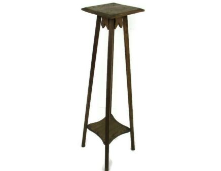 Art Nouveau Pedestal Table Plant Flower Stand Side Table Country Style 22.04"