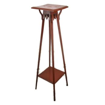 Art Nouveau Pedestal Table Plant Flower Stand Side Table Two Tier Art Deco 40.5"
