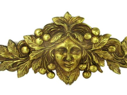 Medusa Head Antique Cast Brass Furniture Trim Reclaimed Hardware Architectural