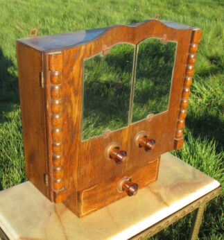 Vintage Pine Wood Medicine Wall Cabinet Apothecary Kitchen Bathroom cabinet