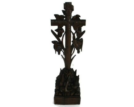 Standing Crucifix Jesus Christ Calvary Tools of Passion Black Forest-style WOW