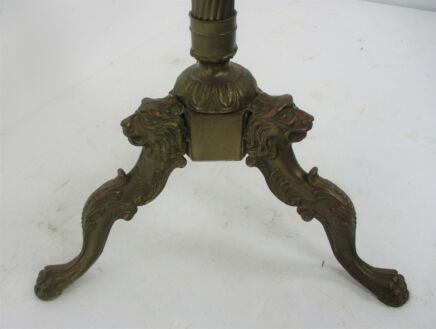Standing Hall Tree Coat Hallway Rack Brass Hollywood regency Lion Head Base HTF