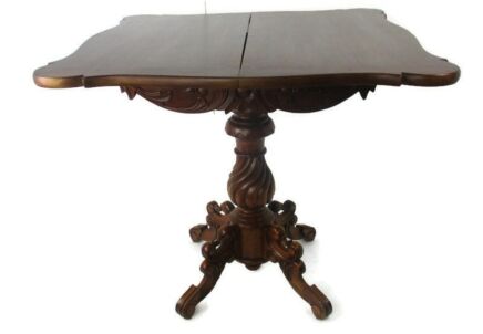 Hand Carved Wooden Wall Hall Console table Ornate Vintage Foldable