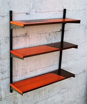 Authentic Teak Tomado Wall Book Shelve Rack Shelving Unit 60s