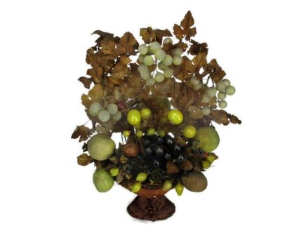 antique hand blown Fruit basket art glass Delicate rare Centerpiece Decoration