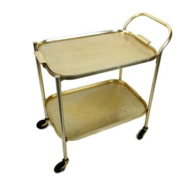 Bar Tea Serving Cart Trolley Cocktail Kitchen Island Kaymet UK Eloxed Aluminium