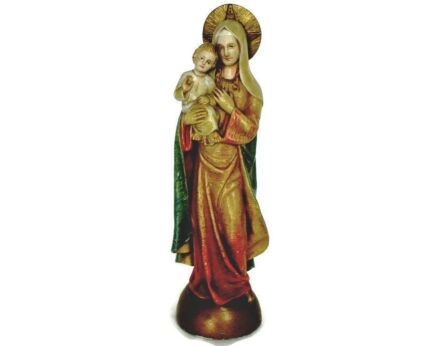 Vintage Our Lady Madonna Virgin Mary Infant Child Plaster Polychrome beautiful 15.35"