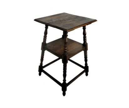 Wooden Side Wine Table Pedestal Plant Stand Two Tier Bobbin Legs Beautiful