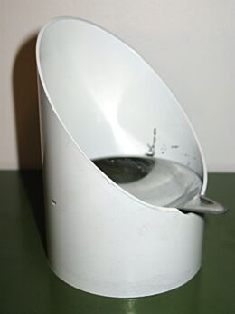 Vintage 70s Space Age Italian White Metal flip top Ashtray panton eames retro