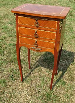 Antique French Louis XV style Side Table drawers Cabinet End Table Nightstand