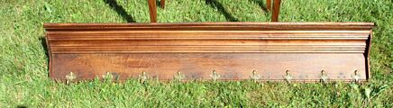 Antique Hand Carved Oak Coat Hat Rack Wood Early 20th Century