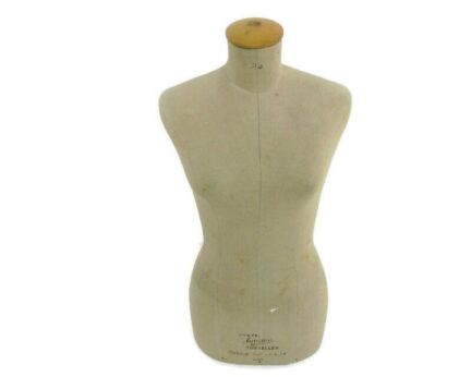 Vintage Mannequin Haute Couture Dress Body form Loft Marked Huvenia Bruxelles Countryhome