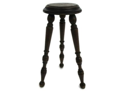 Wooden Tripod Milking Milk Stool Side Display Wine Table Pedestal Plant Bonsai Stand Barn Country Farmhouse Style