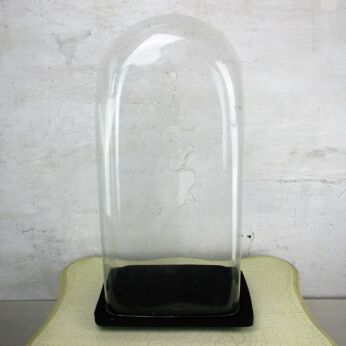 XL Antique Victorian Rectangular Square Hand Blown Glass Globe Dome HTF 23.42"