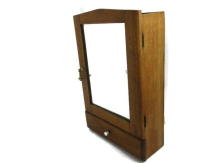 Small Kitchen Medicine Apothecary Apothecary Bathroom Cabinet Beveled Glass