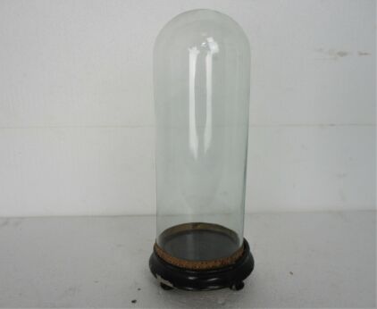 Small Vintage Round Hand Blown Glass Globe Dome Taxidermy Steampunk Clock 11.22"