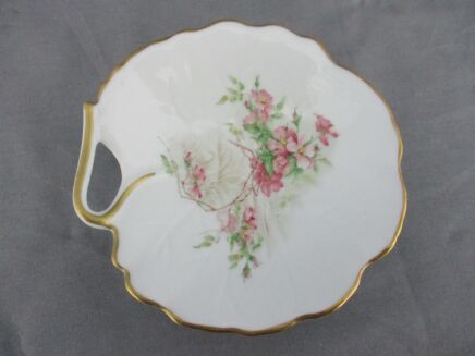 French Limoges Marked Dish Small Centerpiece sweet floral design Ternet