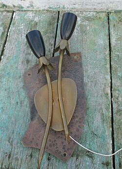Wall Sconce Era Stilnovo Mid Century Vintage Space Age Brass Hammered Iron leave