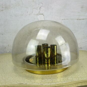 Large Doria Limburg UFO Glass Flush mount Sconce Mushroom Lamp Flying Saucer HTF