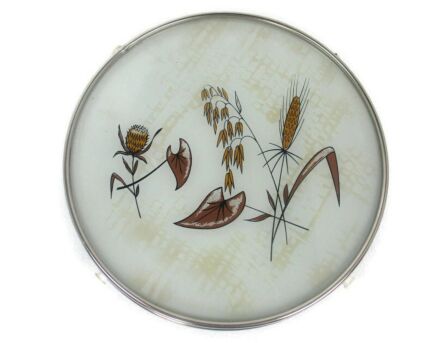 Vintage Rotating Cake stand Plate Lazy Susan Turntable Serving tray Wheat  Retro Lovely