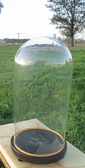 Vintage Round Glass Globe Dome Bell Cloche Hand Made Blown Victorian Style