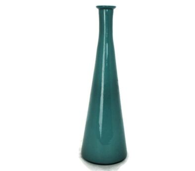 Vintage Small Blue Opaline Art Glass Vase Cased Glass Mid Century Modern Modernist Lovely
