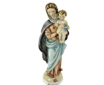 Vintage Porcelain Beemark Hummel Germany R. Unger  Statue Virgin Mary Our Lady Madonna Infant Jesus