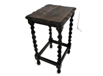 Barley Twist Wooden Nesting Stacking Side Table Barn Country Style Mid Century