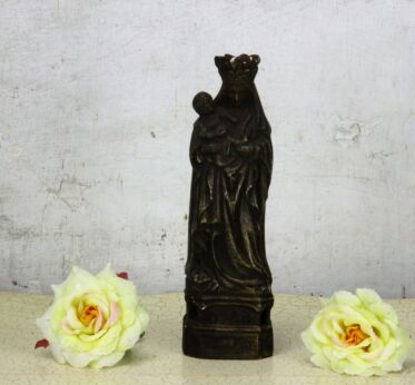 Statue Notre Dame Our Lady de Foy Plaster Virgin Mary Collector HTF 9.44"