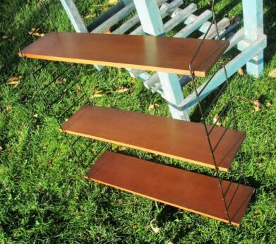 Vintage Authentic Massive Teak era Nisse String Mid Century Design Shelving