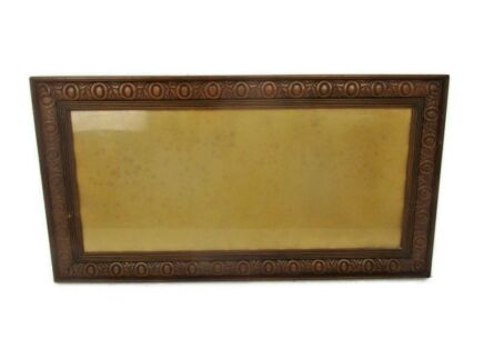 Large Art Deco Hand carved Wood picture frame Wall hanging