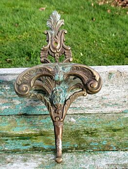 Antique Brass Hook Architectural Hanger Decorative Ornate