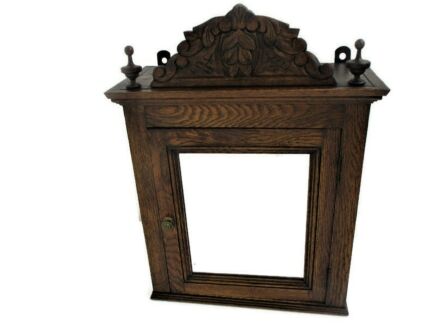 Kitchen Apothecary Bathroom Pharmacy Medicine Vanity Cabinet Pediment Vintage