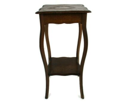 Art Nouveau Pedestal Side Table Plant Flower Stand Two Tier Barn Farmhouse