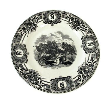 Collector Cabinet Plate Napoleon Bonaparte Combat de Denhout Boch Belgium