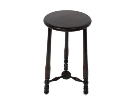 Small Wooden Tripod Side Display Wine Table Pedestal Plant Bonsai Stand Milking Stool Barn Country Farmhouse Style