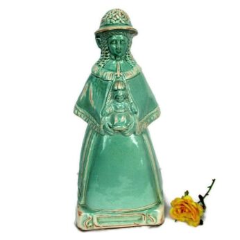 Statue Flemish Pottery Poterie Flamande Madonna Virgin Mary Bruges 2001 Glazed