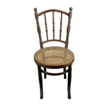 Vintage Kohn Wien Chair Bistro Ice Cream Parlor Bentwood Rush Cane Seating