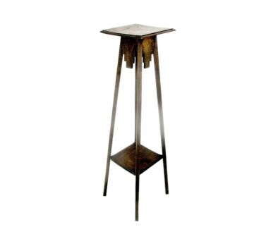 Large Art Nouveau Deco Ornate 2 Tier Pedestal Table Plant Bonsai Stand Side Table 39.37"