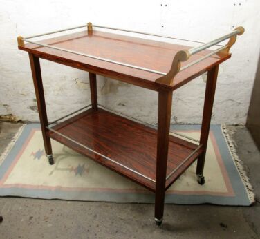 Large Industrial Bar Cocktail Tea Cart Garden Trolley Mid Century Modern
