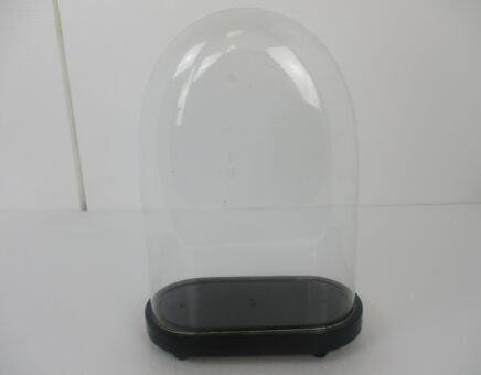 Antique Victorian Oval Hand Blown Glass Globe Dome Doll Clock 14.44" 10.23"