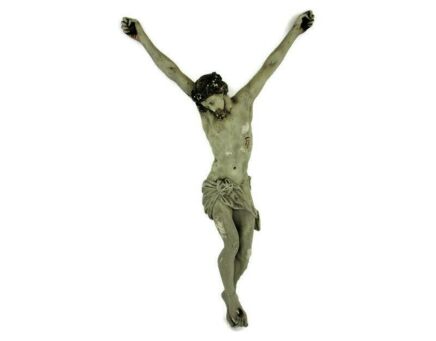 Gorgeous Antique Corpus Jesus Christ Plaster Church Chapel Large 24.4"