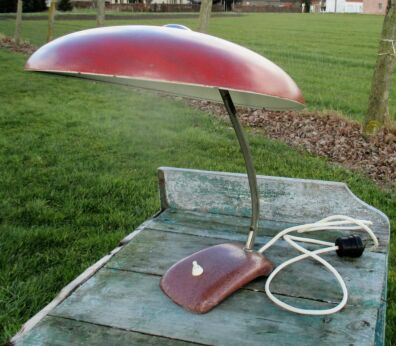 Vintage Bauhaus Modernist Table Desk Lamp Mid Century Modern Machine Age Atomic