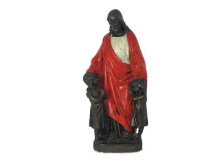 Antique Large Chapel Statue Jesus Christ children Gorgeous Extremely Rare Sweet