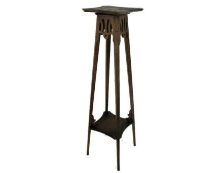 Art Nouveau Deco Pedestal Table Plant Flower Stand Side Table Two Tier Barn Country style 40.15"