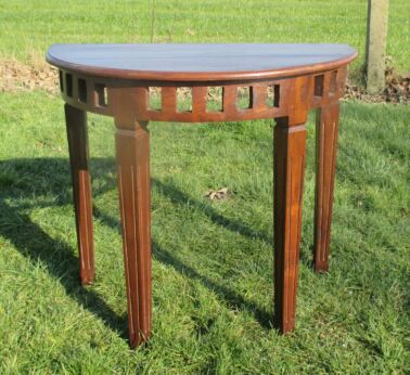 Lovely wooden Hallway Entry Table Half Moon Demi Round