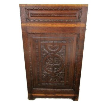 Antique French Carved Wood Oak Wall Door Panel Reclaimed Architectural Salvage