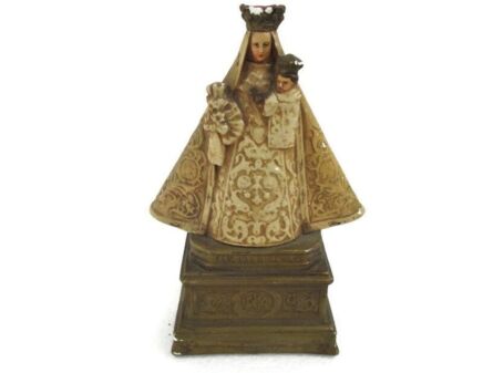 Statue Our Lady of Harswijck Madonna Infant Child Plaster Collector Extremely HTF 8.66"
