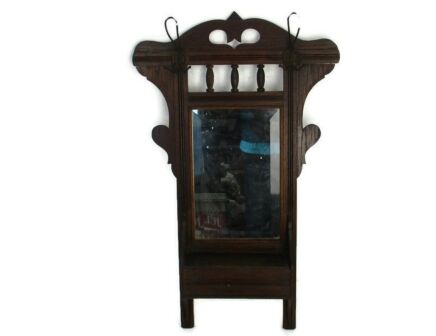 Kitchen Apothecary Bathroom Cabinet Beveled Glass Comb Box Vintage Barn Style